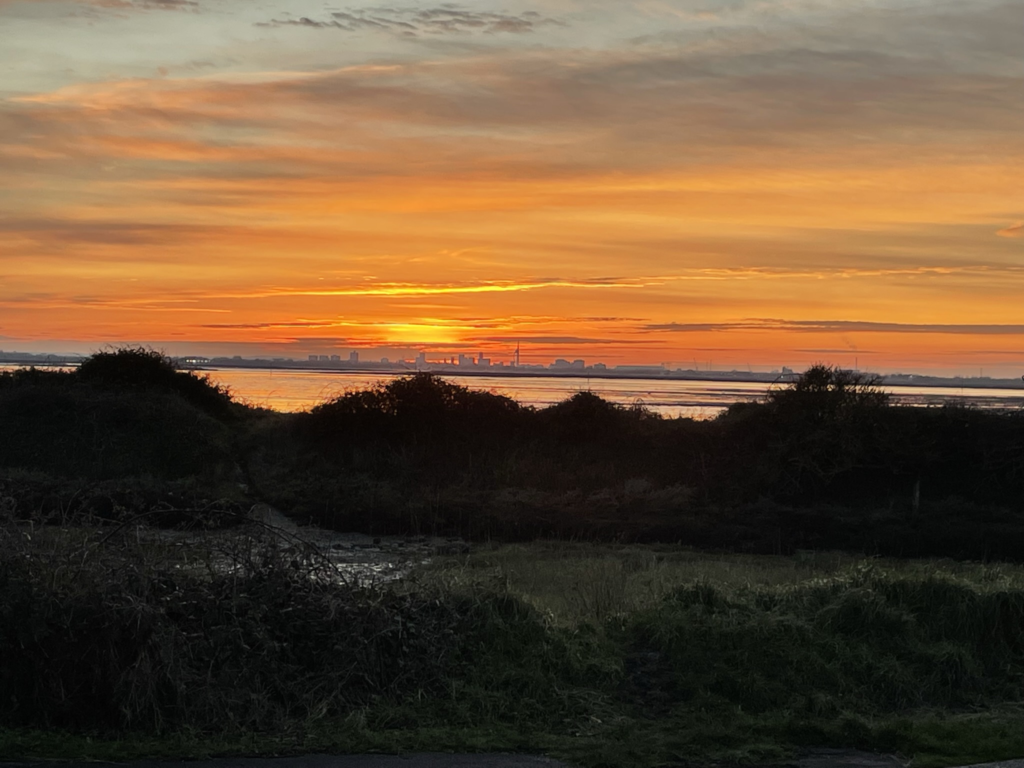 Sunset towards Portsmouth 